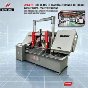 Horizontal Bandsaw Machine Cnc and Manual GB4220/4230/4235/4240/4250 Gantry Angle Cutting Band Sawing Machine