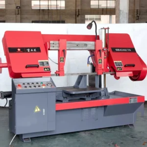 Horizontal Double column Band Saw Machine Hydraulic Clamping Motor Pump High Safety Level for Metal Cutting