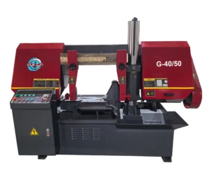 Horizontal Hydraulic Band Saw Machine with Motor and Engine for Cutting Metal Manual Tension and Gear Components