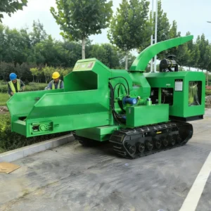Horizontal Wood Chipper Portable Waste Wood Shredder Wet Wood Crusher with Big Discount