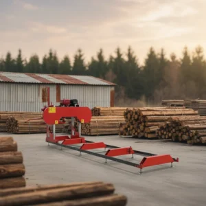 Hydraulic Auto Band Portable Gasoline Band Sawmill Wood Cutting Machine Equipment