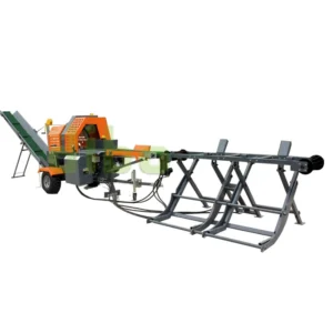 Hydraulic Automatic Log Clamping Wood Cutter Electric Processor 3 Point Wood Splitter with CE Certification
