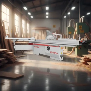 Industrial 3200 Sliding Table Saw Machine with 45 Degree Tilting Blade for MDF Plywood Wood Panel Furniture Cutting