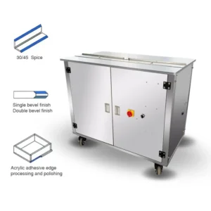 Industrial Acrylic Edge Chamfering Machine Automatic Plastic Sheet Beveling Tool Stainless Steel Cabinet Type Edge Trimmer