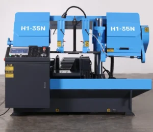 Industrial Automatic Double Wide Band Saw Machine Manual Tension Wood Cutting Gear Motor Key Component