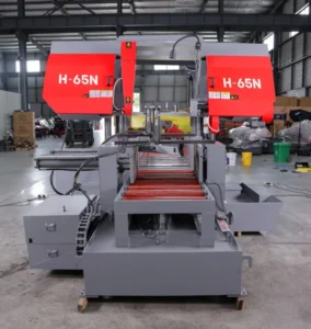 Industrial Automatic Horizontal Band Saw Machine Mechanical Motor Gear for Metal Cutting