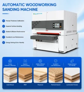Industrial Automatic Wide Belt Sander for Wood Calibrating Sanding Polishing High Capacity 5 30m min Assembly Line