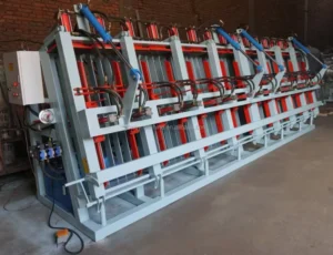 Industrial Double Sides Hydraulic Woodworking Wood Board Jointing Pressing Beam Rotary Composer Clamping Clamp Carrier Machine
