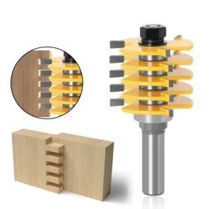 Industrial Grade 12mm12.7mm Shank 3 Teeth Adjustable Finger Joint Router Bit Tenon Cutter Customizable OEM for Wood