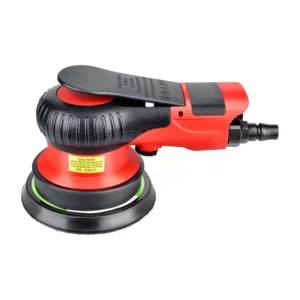 Industrial-Grade 4 Inch Disc Pneumatic Air Powered Orbital Sander Red 5mm Orbital Diameter 8-10h Sustainable