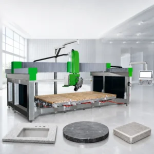 Industrial Marble Granite Stone Slab Sink Hole Cutting Edge Profiling Countertop Processing 5 Axis CNC Bridge Saw Stone Cutting