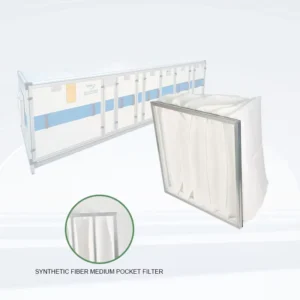 Industrial Medium Efficiency Synthetic Fiber Bag Filter High Dust Holding Capacity EN779 F7 Class 85% Efficiency