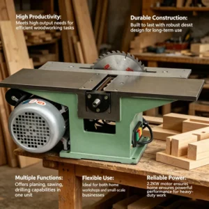 Industrial Table Saw High Power Electric Saw Machine for Workshop Wood Panel and Durable Timber Cutting