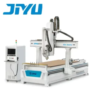 JIYU KH 908TD CNC Rotary 4 Axis Cutting Machine With 24 Tools for Furniture Door Making Machine
