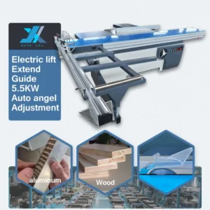 JX Sliding Table Saw with Programmable Rip Fence Saw Panel Table Saw for Woodworking