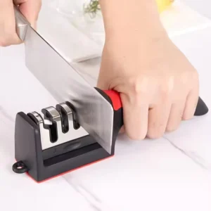 Kitchen Accessories 3 in 1 Knife Sharpeners Nonslip Handle Manual Fast Sharpening Knife Scissors Tools
