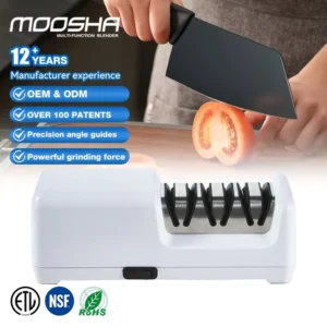 Kitchen Restaurant 20W White Three Paragraphs Fast Sharpening Electric Knife Sharpener