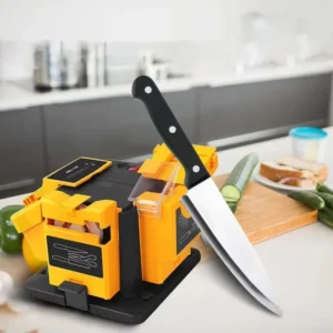 Kitchenware and Utensils BRACE 4 in 1 Multi functional Electric Carbon Steel Knife Sharpening Tool Medium Grit (400 800)