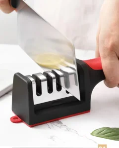 Knife Sharpener Handheld Multi function 3 Stages Type Quick Sharpening Tool With Non slip Base Kitchen Knives Accessories Gadget
