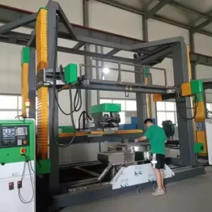 Large Vertical Stone Engraving Machine Rotary CNC Router PLC Gear Servo Motor 6KW Water Cooled Spindle Granite 3D