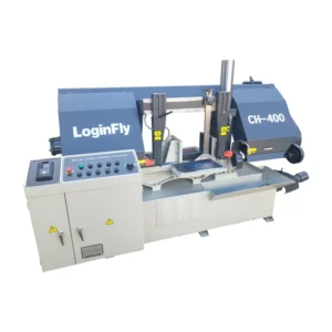 Loginfly 400mm Band Saw Machine Horizontal Semi automatic Metal Cutting Machine Saw Blade for Stainless Steel Cutting