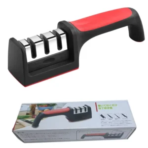 Low Price Handheld Metal Multi Function Kitchen Accessories Gadget Quick Knife Sharpen Tool Machine 3 Stages Sharpener