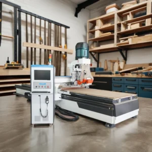 MD 200 2DJ Single Spindle CNC Router Machine Wood Automatic Cutter with Horizontal and Vertical Saw Blades for Door Panels