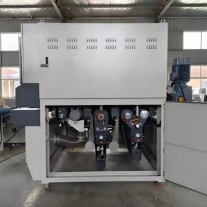 MDF Plywood Melamine Board Solid Wood Door Automatic Sander Machine Wide Belt Square Lumber Sanding Production Line Customized