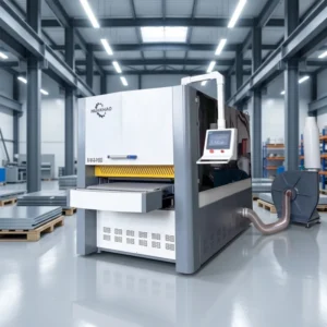 Metal Polishing Machine Metal Polisher Wide Belt Sander CE Certified High Accuracy Safety Gear Motor 56 Kw Power
