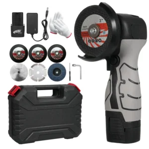 Mini Cordless Angle Grinder DIY Polishing and Cutting Machine with Grinding Disc Trigger Switch for Surface Conditioning