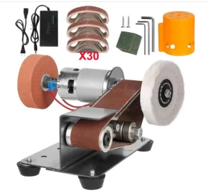 Mini Electric Multifunction Belt Sander Kit 15 Degree Belt Adjustable Speed DIY Polishing Grinding Machine E-Knife Sharpener