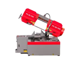 Mini Horizontal Band Saw Machine Manual Tension Method with Core Motor and Gear Components for Aluminum Steel Plate
