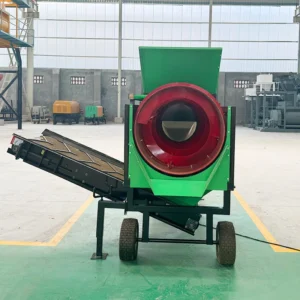 Mobile Compost Trommel Screen Topsoil Drum Screen Industrial Stone Sand Rotary Drum Sieve Soil Screening Machine