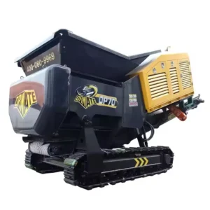 Mobile Hydraulic Double Shaft Shredder Crusher With Max.60t h Capacity Easy To Operate For Wood Crushing