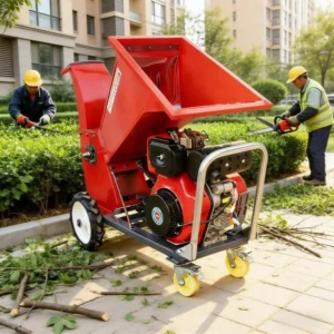 Mobile Multi use Wood Chipper Branch Crusher for Garden Landscaping Straw and Wood Chipper