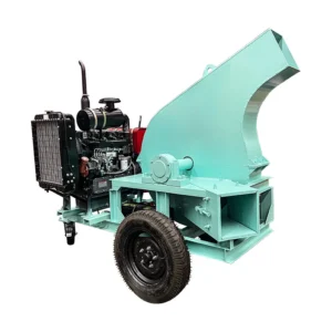 Mobile Wood Chipper & Branch Crusher with Engine Motor Gear 2T/H Capacity Multifunctional