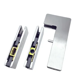 Modern Stainless Steel Satin Finish Glass Door Clamp Screw Installation Durable Frameless Door Clip Window Accessories