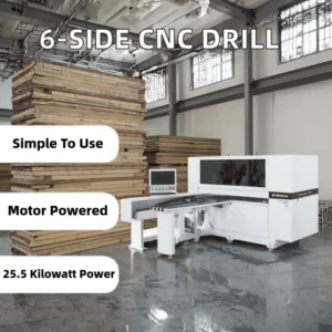 Motor Driven Six Sided Drilling Machine Easy to Operate 20kW 3.5kW Spindle Power 2600kg Weight 1 Year Warranty