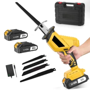 Multifunctional Battery Powered Cordless Woodworking and Metal Reciprocating Saw DIY and Industrial Grade 20V Handheld Cutting Tool