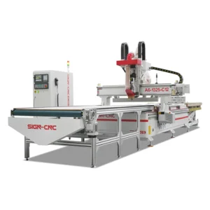 Nesting 3 Axis Multi Spindle CNC Router Carousel Tool Changer Syntec Auto Loading/Unloading Engraving Machine for Wood Panel