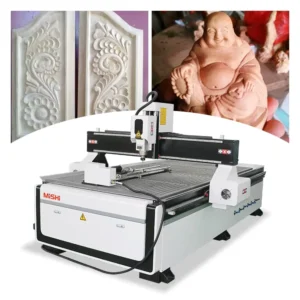 New Design 4 Axis Wood CNC Router Vacuum Table with Rotating Device for Woodworking 3D CNC Wood Carving Machine