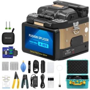 OEM ODM Fiber Optic Fusion Splicer A80S Six Motor Core Alignment Fusion Splicer 5inch Touch Screen Supports Fast Splicing in 8sA