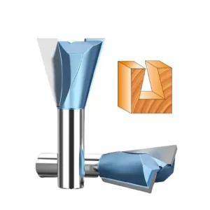Odm oem 2 Flutes Dovetail Slotting Router Bits Woodworking Cnc Endmill Router Carbide Bits for Wood Works Machine