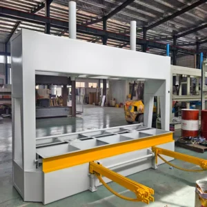 PLC Controlled Automatic Loading and Unloading 2 Cylinder 50t 80t Wood Cold Press Machine for Door MDF Furniture