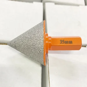 PMS 20 35 50mm Brazed Diamond Cone Chamferer Tile Marble Reamer Angle Grinder Chamfer Grinding Bit