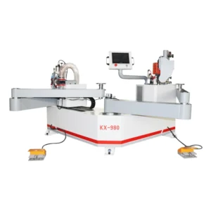 PUR Glue Veneer Edge Bander Full Auto Folding Arm Curve PLC Controlled Automatic Corner Trimming Wood Based Panels Edge Banding