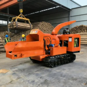 Popular Russia Wood Chipper Big Capacity Wood Crusher Portable Waste Wood Grinder