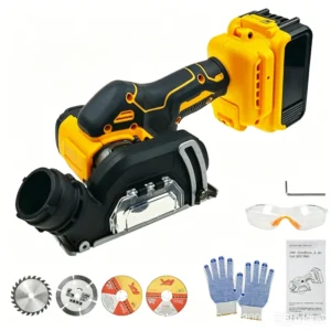 Portable Cordless Circular Saw Brushless Lithium Electric Wood Cutting Machine with Metal Stone & Brick Saw Applications 5-Inch