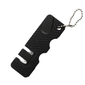 Portable Mini 2-Stage Knife Sharpener Stainless Steel Kitchen Tool With Multifunctional Ceramic Grinding Manual Plastic Usage