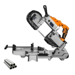 Portable Multifunctional Band Saw Horizontal Band Cutting Machine Electric Sawing Machine 45 Degree Metal Cutting 1100W 220 240V